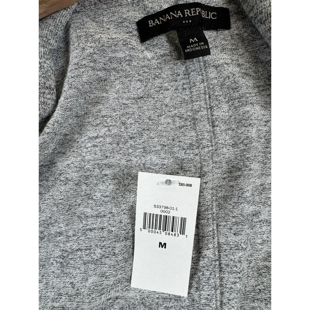 Banana Republic Womens Gray Duster Cardigan Long Sleeve Belted Medium Minimilist